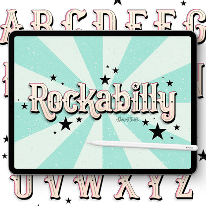 Rockabilly Lettering Style Workbook
