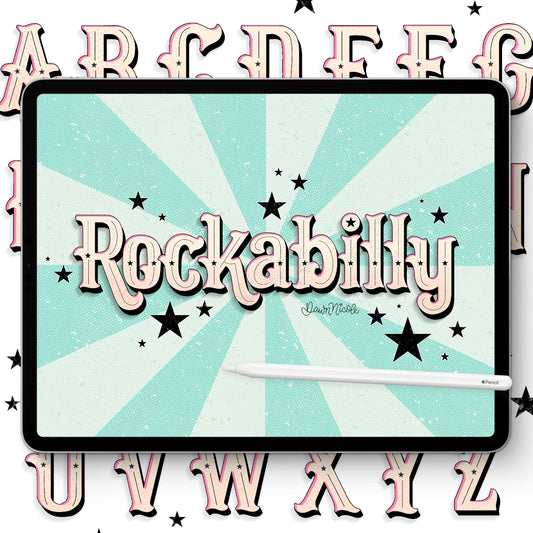 Rockabilly Lettering Style Workbook