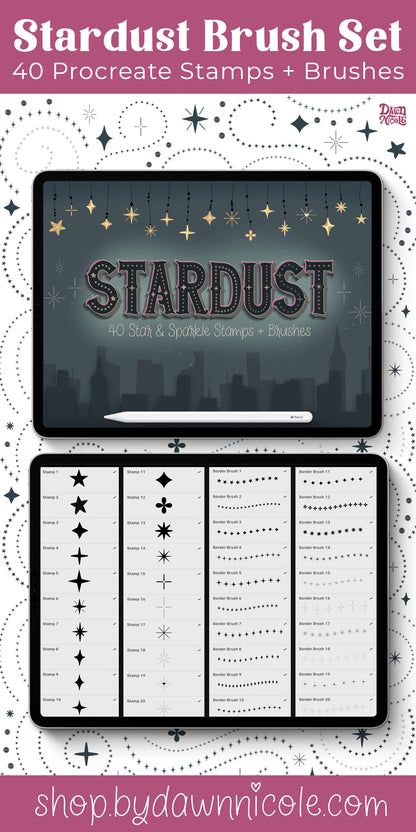 Stardust Stamp + Brush Kit for Procreate