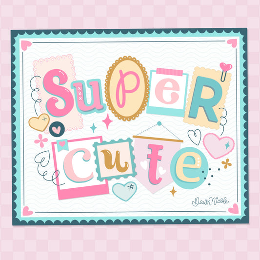 Super Cute Collage Stamp Kit for Procreate