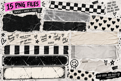 NEW! Pop Punk Digital Collage Kit for Procreate