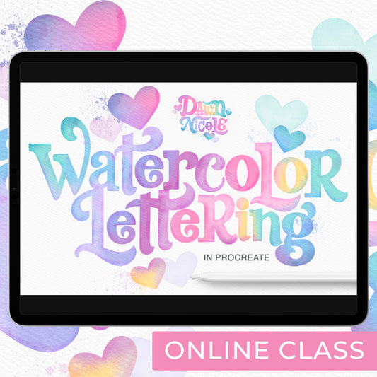 Watercolor Lettering in Procreate