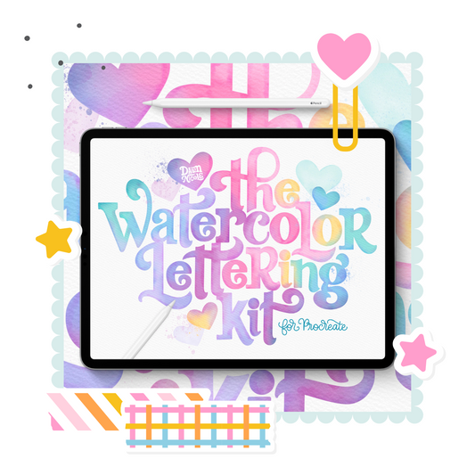 The Watercolor Lettering Kit for Procreate