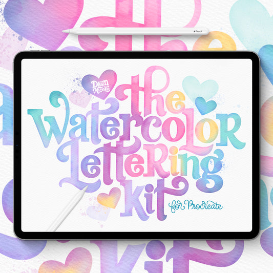The Watercolor Lettering Kit for Procreate