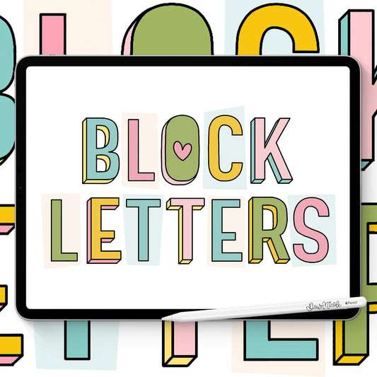 NEW! Block Lettering Style Workbook
