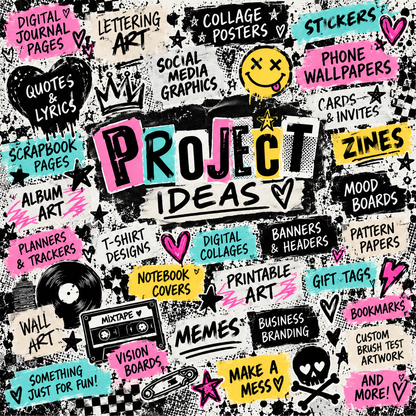 NEW! Pop Punk Digital Collage Kit for Procreate