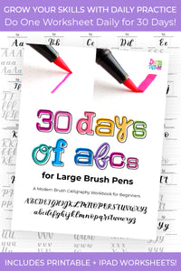 30 Days of ABCs for Large Brush Pens