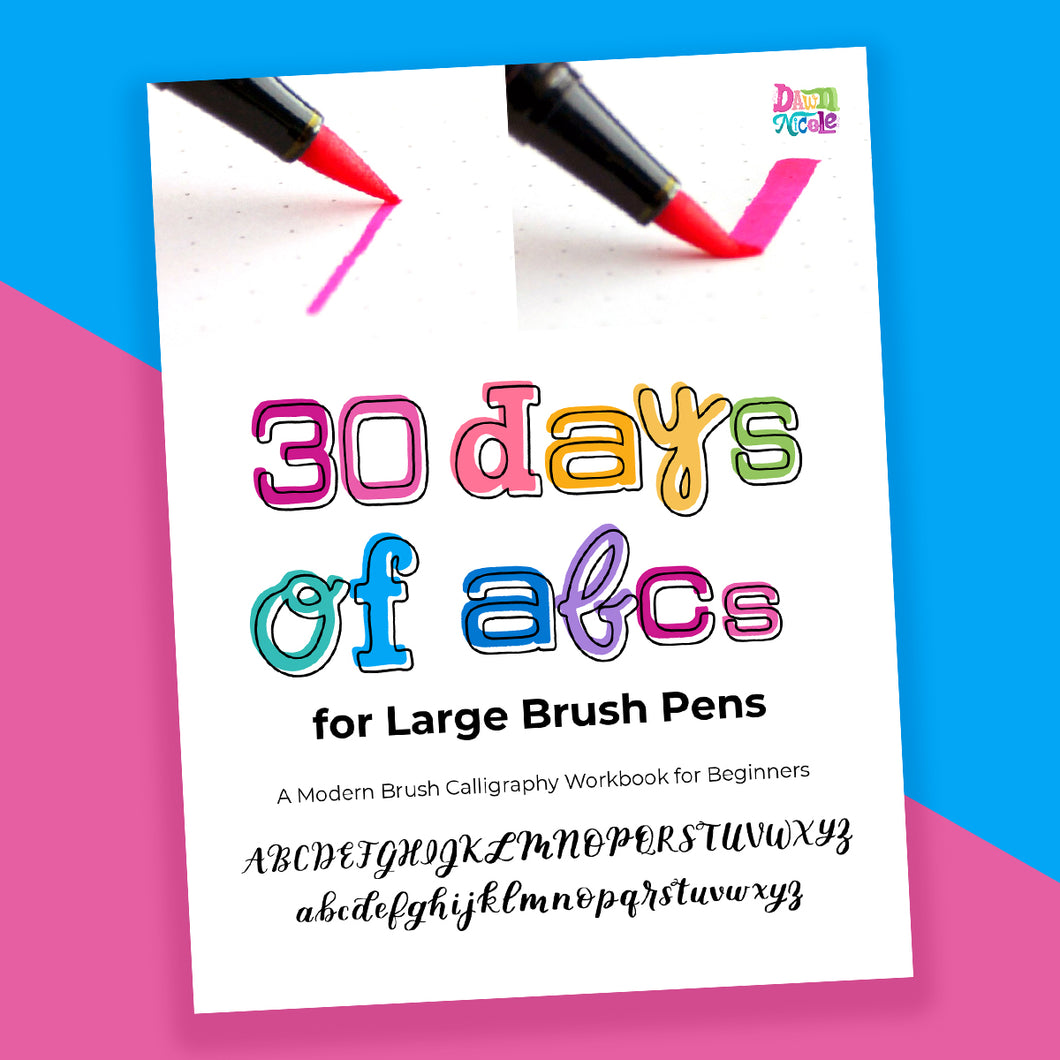 30 Days of ABCs for Large Brush Pens