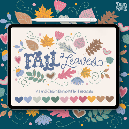 Fall Leaves Mini Stamp Kit for Procreate
